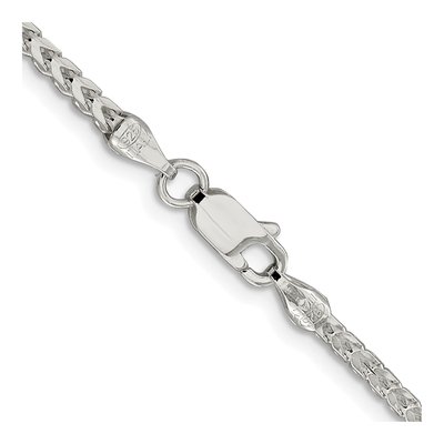 Sterling Silver 2.55mm Diamond-Cut Square Franco Chain – view 3