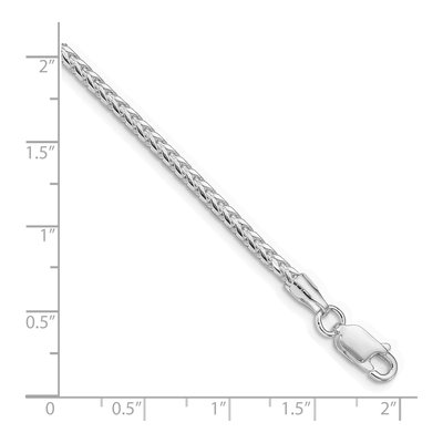 Sterling Silver 2.55mm Diamond-Cut Square Franco Chain Bracelet – view 2