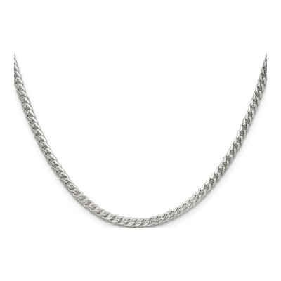 Sterling Silver 3mm Diamond-Cut Square Franco Chain – view 2