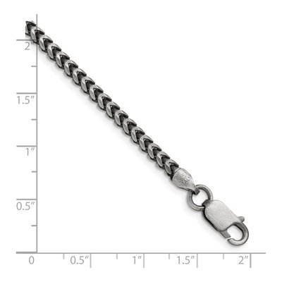 Sterling Silver 3.1mm Diamond-Cut Square Franco Chain – view 5