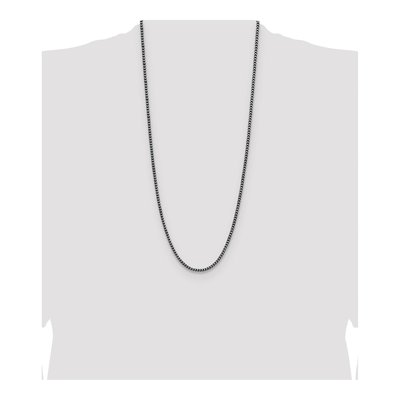 Sterling Silver 3.1mm Diamond-Cut Square Franco Chain – view 4