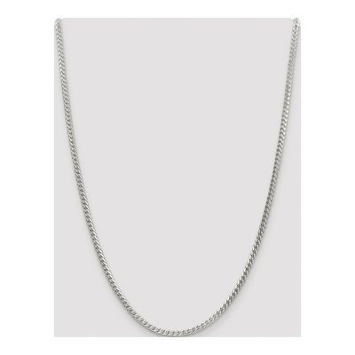 Sterling Silver 3mm Diamond-Cut Square Franco Chain – view 4
