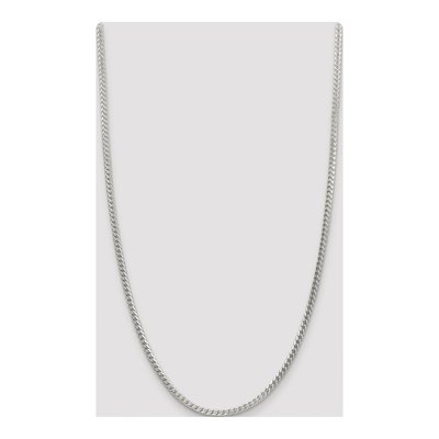 Sterling Silver 3mm Diamond-Cut Square Franco Chain – view 4