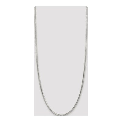 Sterling Silver 3mm Diamond-Cut Square Franco Chain – view 4
