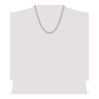 Sterling Silver 3.5mm Diamond-Cut Square Franco Chain – view 4