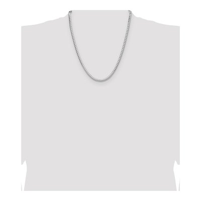 Sterling Silver 3.5mm Diamond-Cut Square Franco Chain – view 4