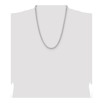 Sterling Silver 3.5mm Diamond-Cut Square Franco Chain – view 4