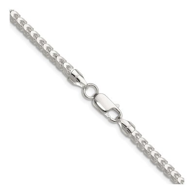 Sterling Silver 3.5mm Diamond-Cut Square Franco Chain – view 3