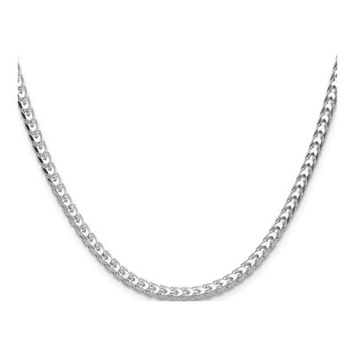 Sterling Silver 3.5mm Diamond-Cut Square Franco Chain – view 2