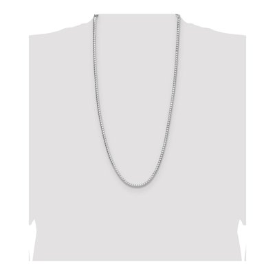 Sterling Silver 3.5mm Diamond-Cut Square Franco Chain – view 4