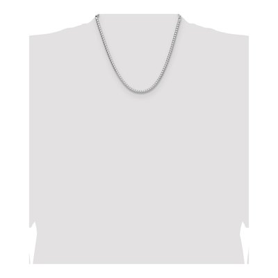 Sterling Silver 3.5mm Diamond-Cut Square Franco Chain – view 4