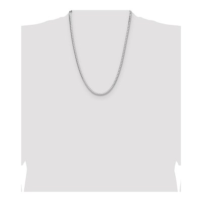 Sterling Silver 3.5mm Diamond-Cut Square Franco Chain – view 4