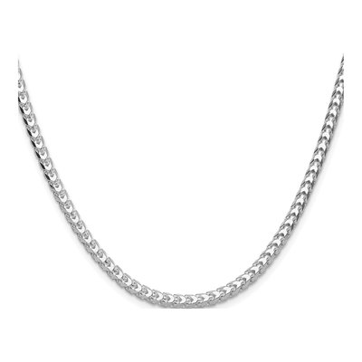 Sterling Silver 3.5mm Diamond-Cut Square Franco Chain – view 2