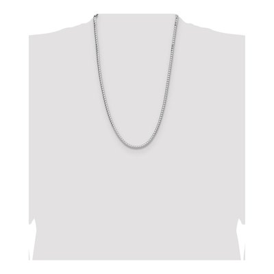 Sterling Silver 3.5mm Diamond-Cut Square Franco Chain – view 4