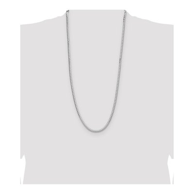 Sterling Silver 3.5mm Diamond-Cut Square Franco Chain – view 4