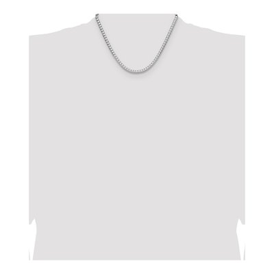 Sterling Silver 4mm Diamond-Cut Square Franco Chain – view 4