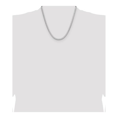 Sterling Silver 4mm Diamond-Cut Square Franco Chain – view 4