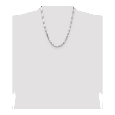 Sterling Silver 4mm Diamond-Cut Square Franco Chain – view 4