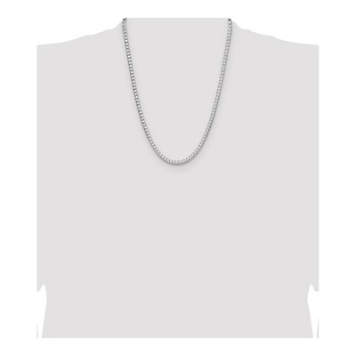 Sterling Silver 4mm Diamond-Cut Square Franco Chain – view 4