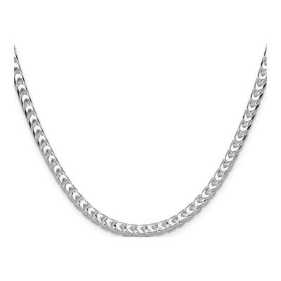 Sterling Silver 4mm Diamond-Cut Square Franco Chain – view 2