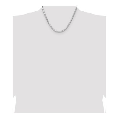 Sterling Silver 4mm Diamond-Cut Square Franco Chain – view 4