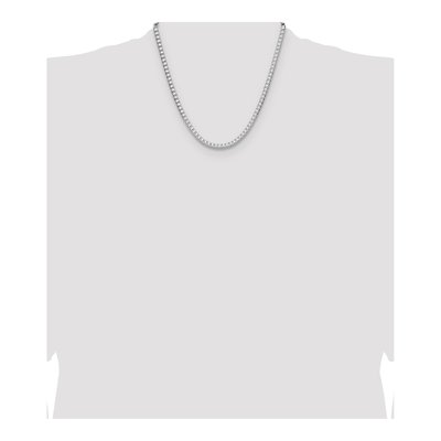 Sterling Silver 4mm Diamond-Cut Square Franco Chain – view 4