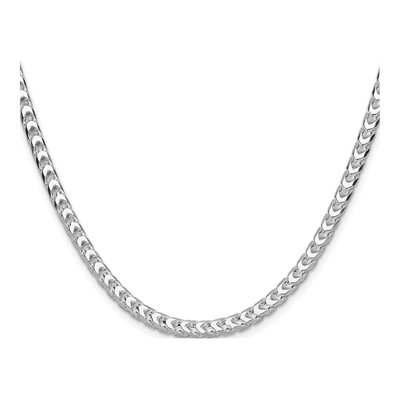 Sterling Silver 4mm Diamond-Cut Square Franco Chain – view 2