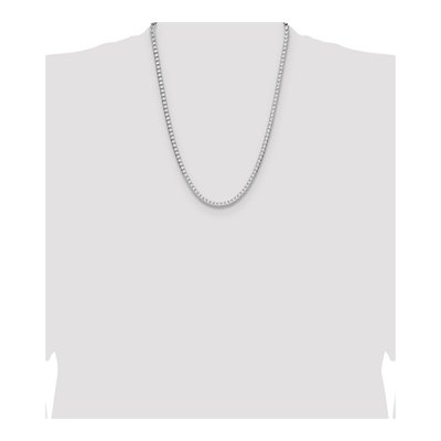 Sterling Silver 4mm Diamond-Cut Square Franco Chain – view 4