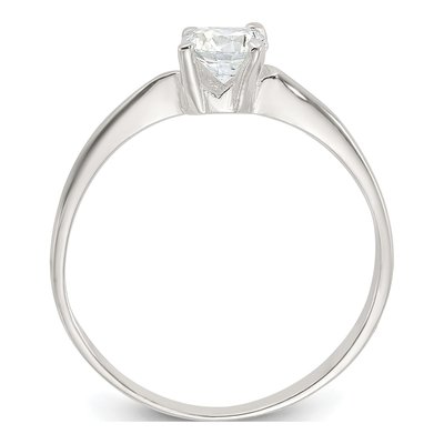 Sterling Silver CZ Engagement Ring – view 3