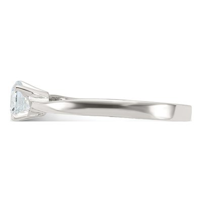 Sterling Silver CZ Engagement Ring – view 5