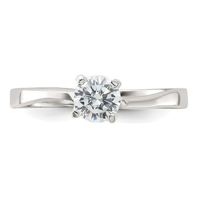 Sterling Silver CZ Engagement Ring – view 6