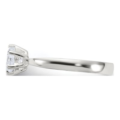 Sterling Silver CZ Engagement Ring – view 5
