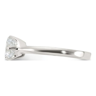 Sterling Silver CZ Round Engagement Ring – view 5