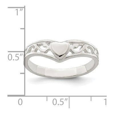 Sterling Silver Heart Ring – view 4