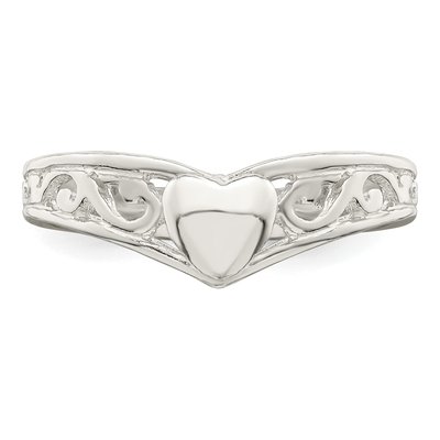 Sterling Silver Heart Ring – view 6