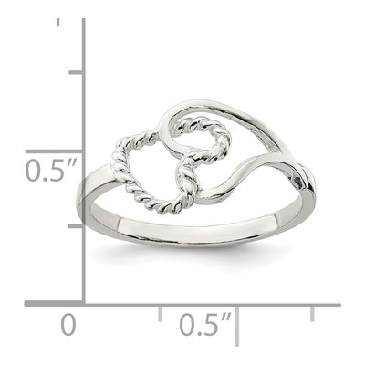 Sterling Silver Heart Ring – view 4