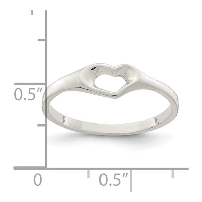 Sterling Silver Heart Ring – view 4