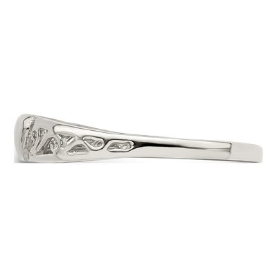 Sterling Silver 2mm Heart Band – view 5