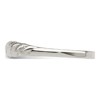 Sterling Silver Diamond-Cut Twisted Ring – view 4