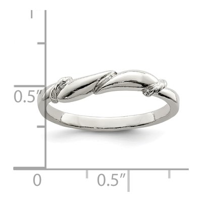 Sterling Silver Swirl Ring – view 4