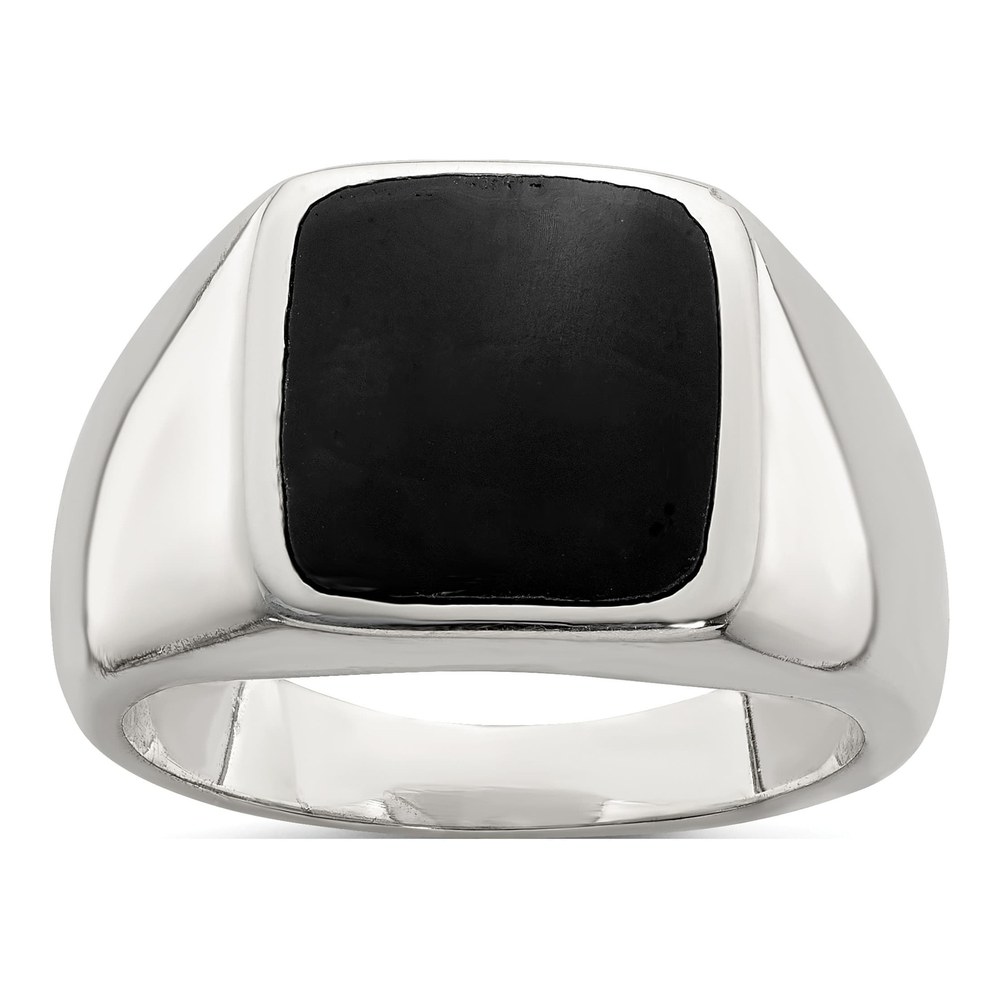 Sterling Silver Synthetic Onyx Ring