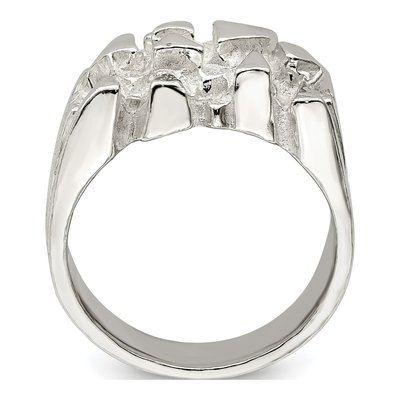 Men's Sterling Silver Nugget Ring – view 3