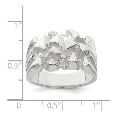 Men's Sterling Silver Nugget Ring – view 4
