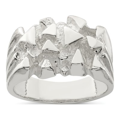 Men's Sterling Silver Nugget Ring