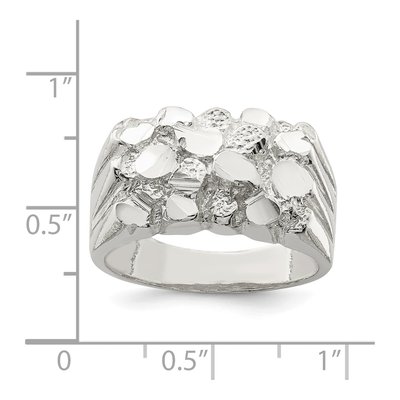 Men's Sterling Silver Nugget Ring – view 4