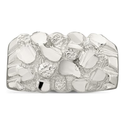 Men's Sterling Silver Nugget Ring – view 6