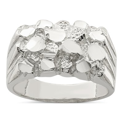 Men's Sterling Silver Nugget Ring