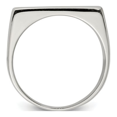 Men's Sterling Silver Signet Ring – view 3