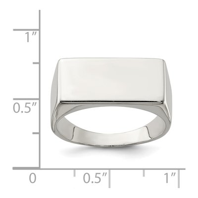 Men's Sterling Silver Signet Ring – view 5