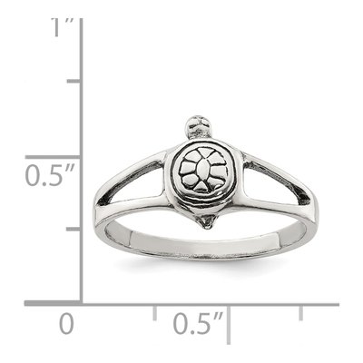 Sterling Silver Turtle Ring – view 4